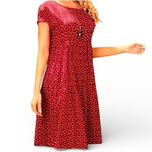 New heart & dot loose three tiered dress Sz.L